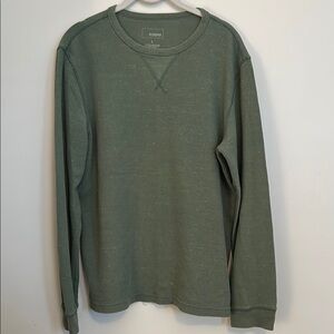 Men’s Sonoma Green Long Sleeve Crewneck Shirt - Large